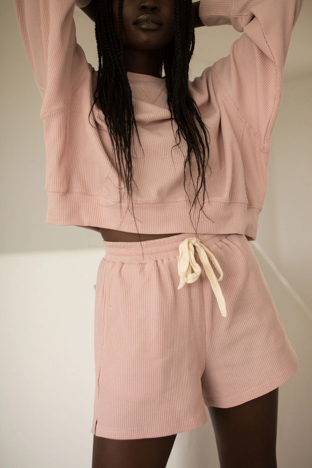 Kvinnor Casual Oversized Sweatshirt och Shorts Set Mirla-Eva Jonsson