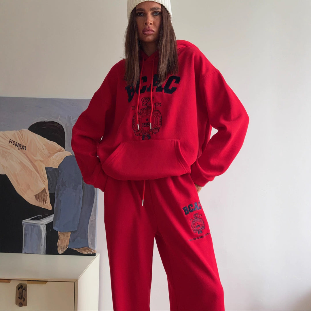 Kvinnor Casual Oversized Tröja och Löst Passande Joggingbyxor Set Mirla-Eva Jonsson