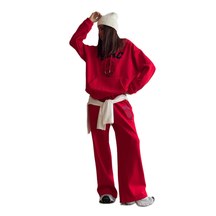 Kvinnor Casual Oversized Tröja och Löst Passande Joggingbyxor Set Mirla-Eva Jonsson