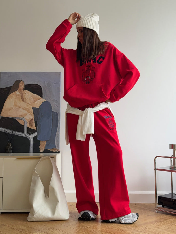 Kvinnor Casual Oversized Tröja och Löst Passande Joggingbyxor Set Mirla-Eva Jonsson
