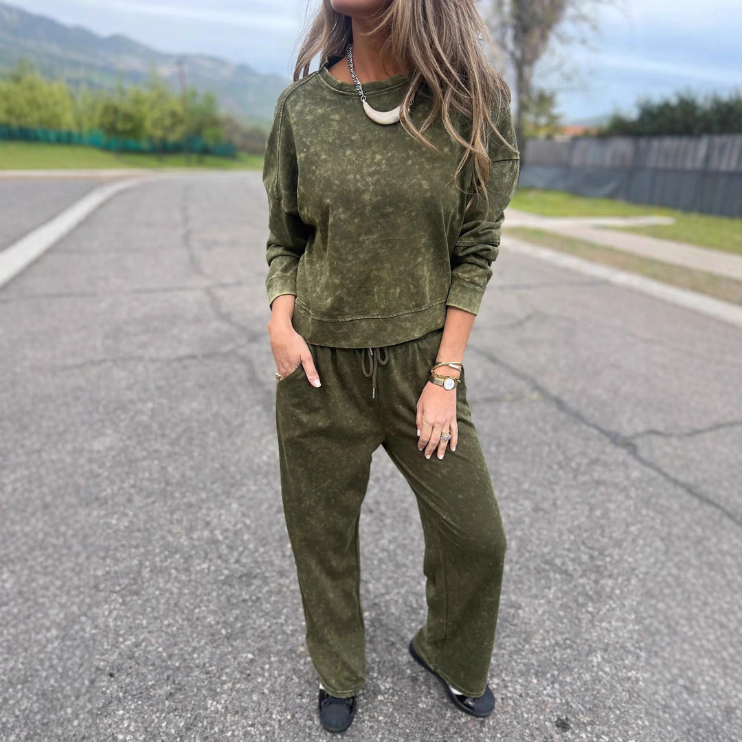 Kvinnor Casual Sweatshirt och Joggingbyxor Set Mirla-Eva Jonsson