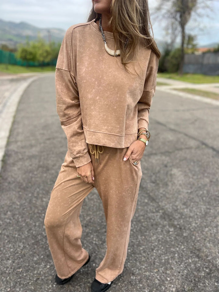 Kvinnor Casual Sweatshirt och Joggingbyxor Set Mirla-Eva Jonsson