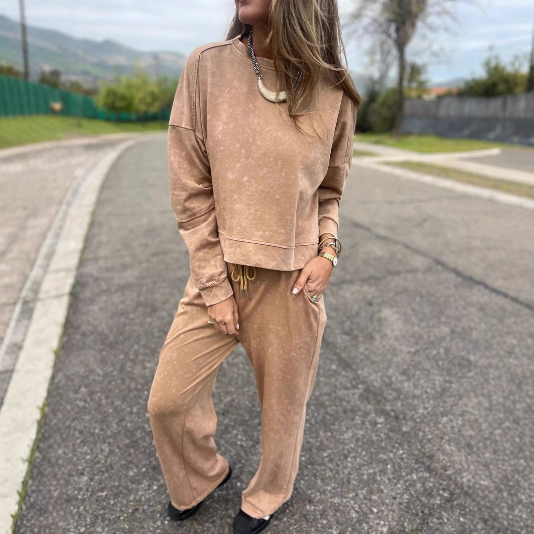 Kvinnor Casual Sweatshirt och Joggingbyxor Set Mirla-Eva Jonsson