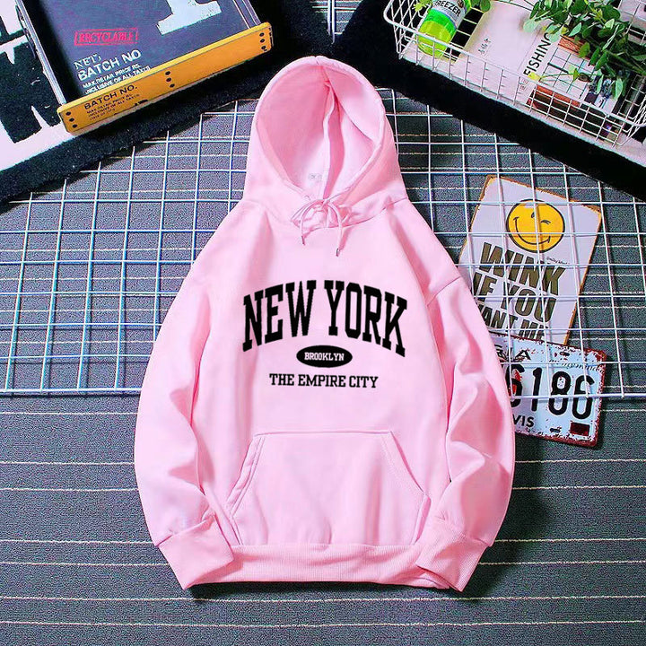Kvinnor Cozy Hoodie med New York Tryck Mirla-Eva Jonsson