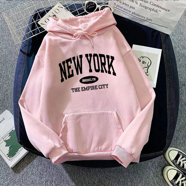 Kvinnor Cozy Hoodie med New York Tryck Mirla-Eva Jonsson