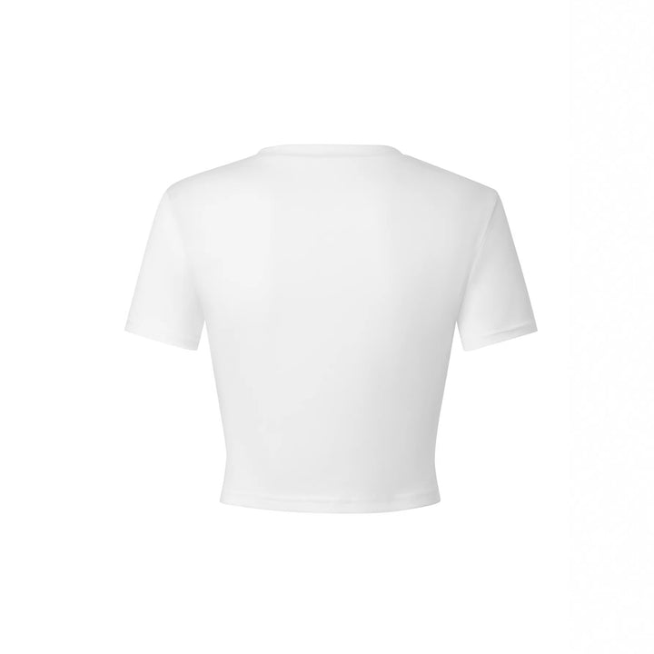 Kvinnor Crop-Top med kreativ cocktailmotiv och festlig tryck Mirla-Eva Jonsson