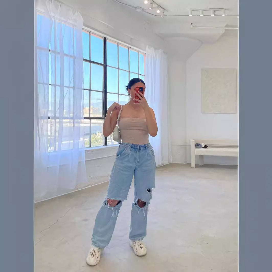 Kvinnor Distressed Mom Jeans Mirla-Eva Jonsson