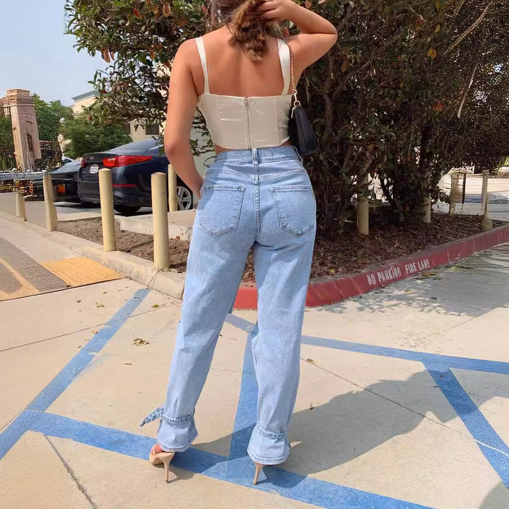 Kvinnor Distressed Mom Jeans Mirla-Eva Jonsson