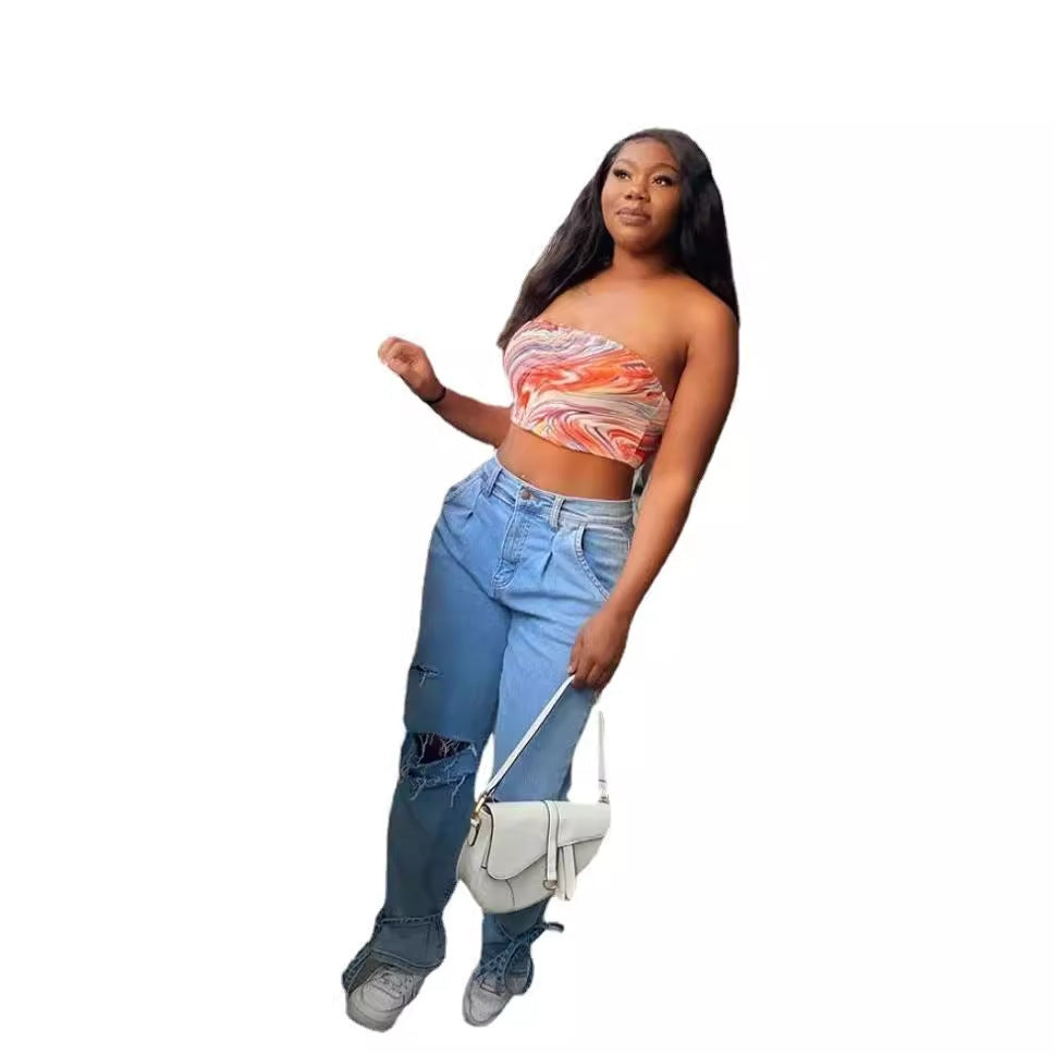 Kvinnor Distressed Mom Jeans Mirla-Eva Jonsson
