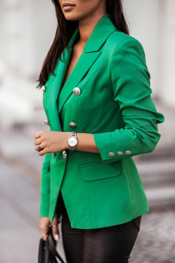 Kvinnor Dubbelt bleknad Blazer med Guldknappar Mirla-Eva Jonsson