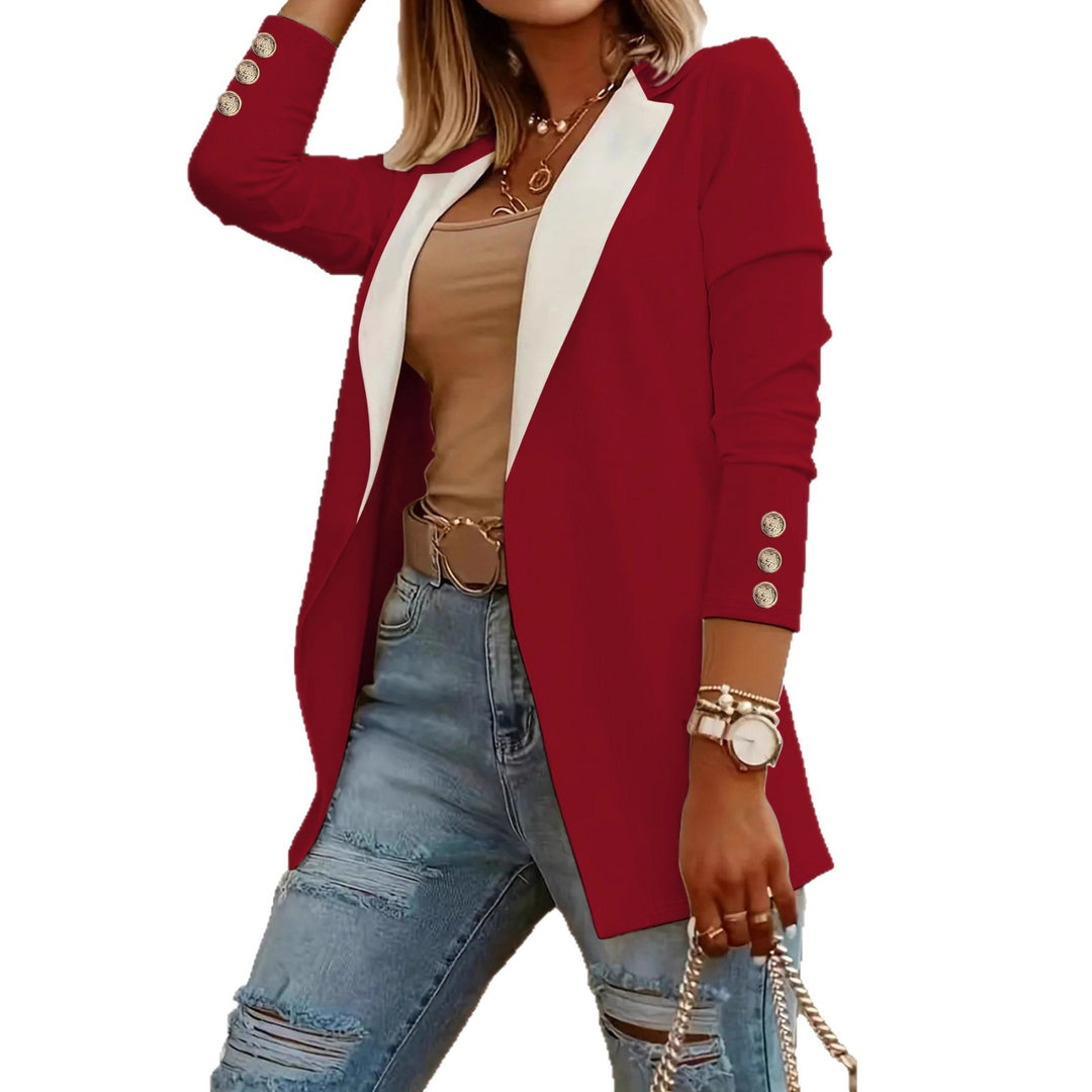 Kvinnor Elegant Blazer med kontrasterande insatser Mirla-Eva Jonsson