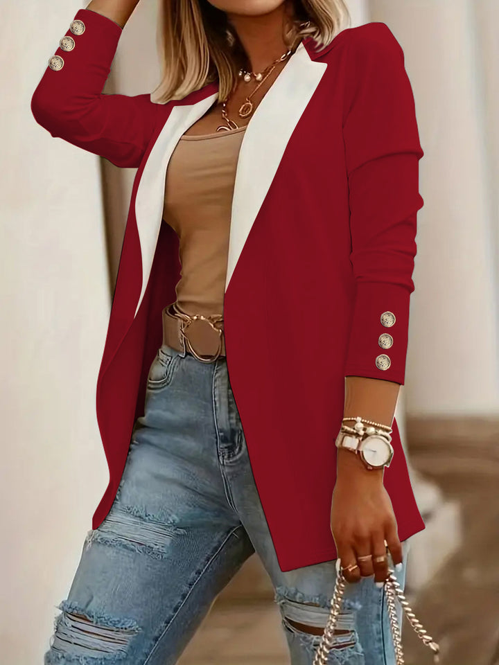 Kvinnor Elegant Blazer med kontrasterande insatser Mirla-Eva Jonsson
