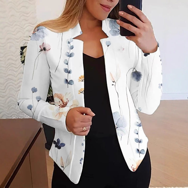 Kvinnor Elegant Blazerjacka med blommönster Mirla-Eva Jonsson