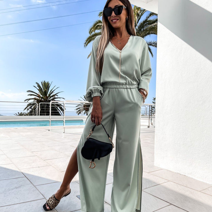 Kvinnor Elegant Jumpsuit med Dekorativa Sidofickor Mirla-Eva Jonsson
