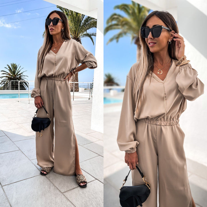 Kvinnor Elegant Jumpsuit med Dekorativa Sidofickor Mirla-Eva Jonsson
