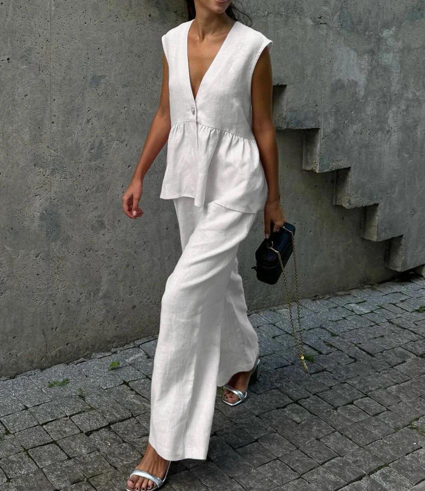 Kvinnor Elegant Linnebyxdress Mirla-Eva Jonsson