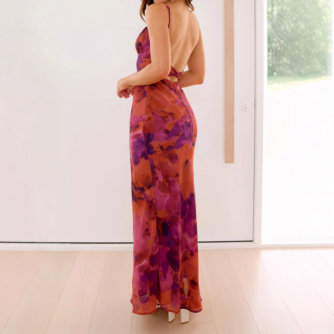 Kvinnor Elegant Maxi Klänning med Mjuk Gradient och Delikata Spagettiremmar-Eva Jonsson