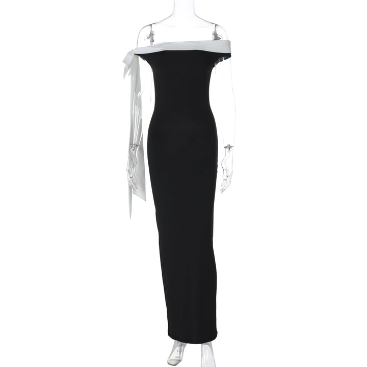 Kvinnor Elegant Maxikjol med Off-Shoulder Design och smal passform Mirla-Eva Jonsson