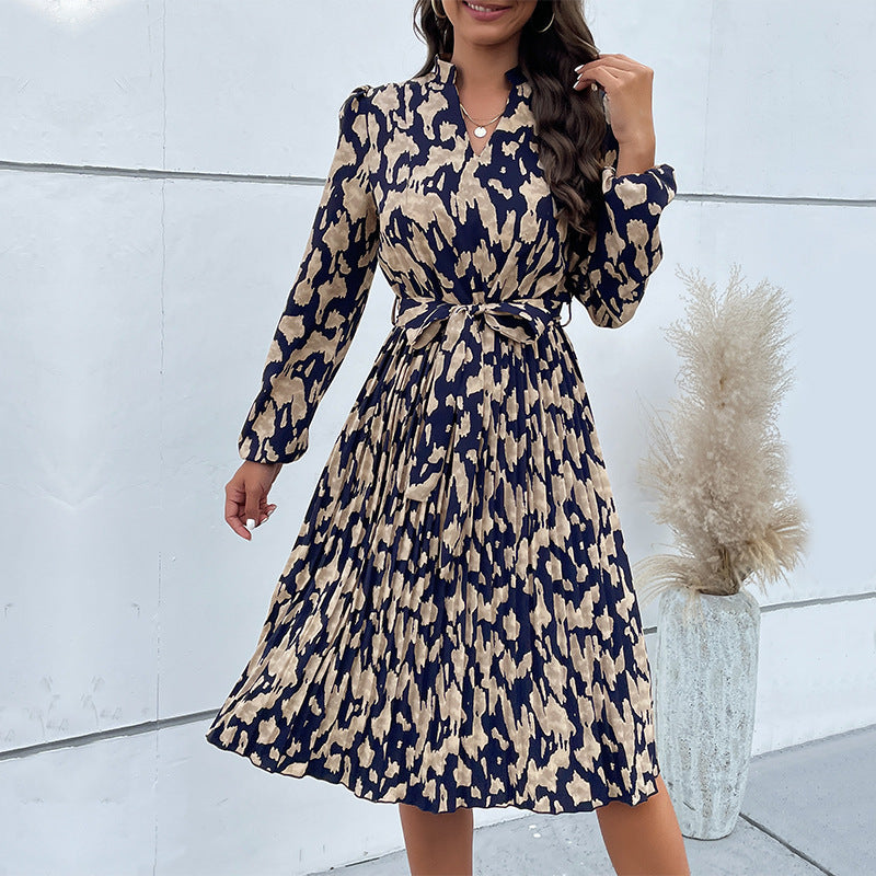 Kvinnor Elegant Maxikjol med bälte och Raffinerat Mönster Mirla-Eva Jonsson