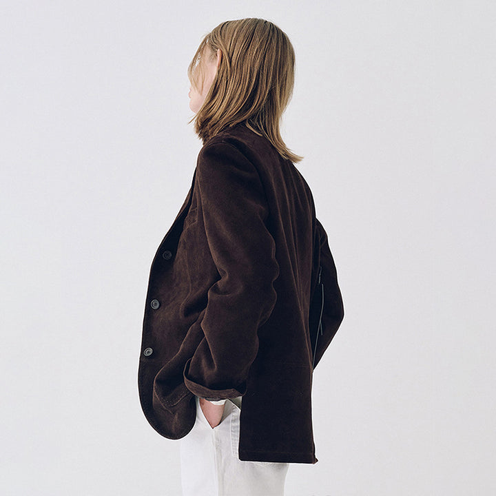 Kvinnor Elegant Mocka Blazer med Praktiska Fickor Mirla-Eva Jonsson