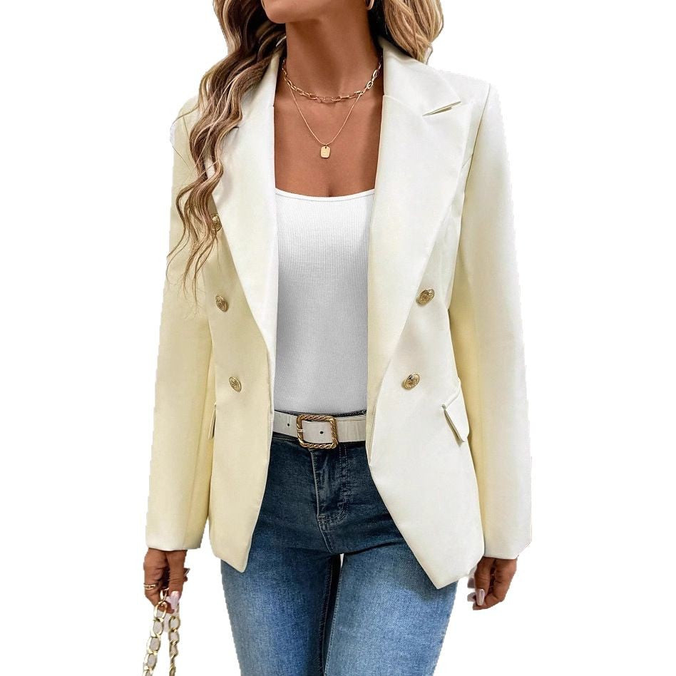 Kvinnor Elegant Oversized Blazer med dubbel knapprad Mirla-Eva Jonsson