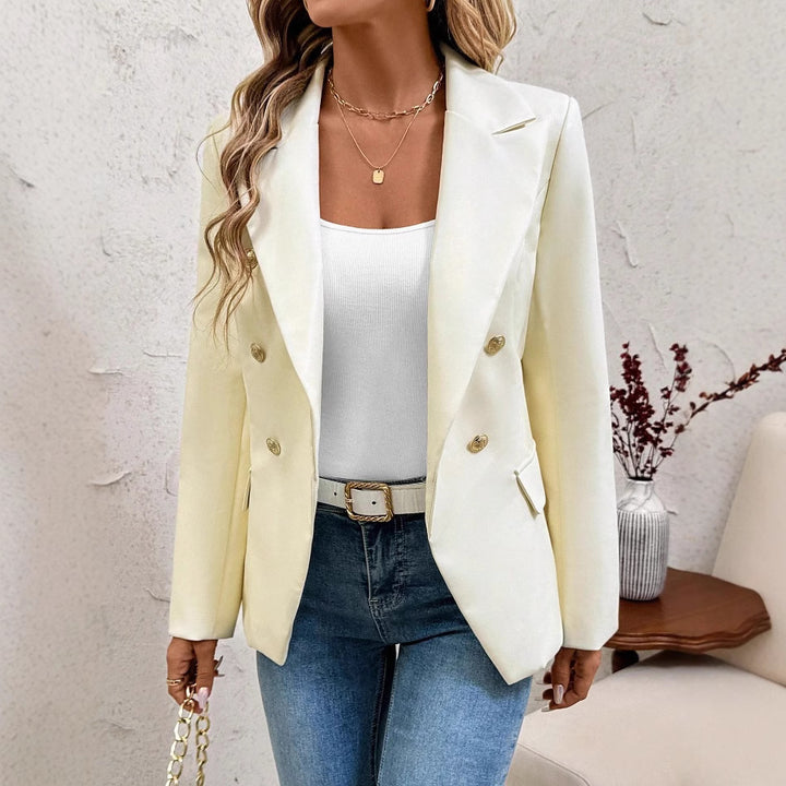 Kvinnor Elegant Oversized Blazer med dubbel knapprad Mirla-Eva Jonsson