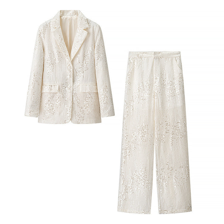Kvinnor Elegant Paljet Blazer Jacka i Moderiktig Design Mirla-Eva Jonsson