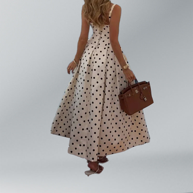Kvinnor Elegant Prickig Maxi Klänning Mirla-Eva Jonsson
