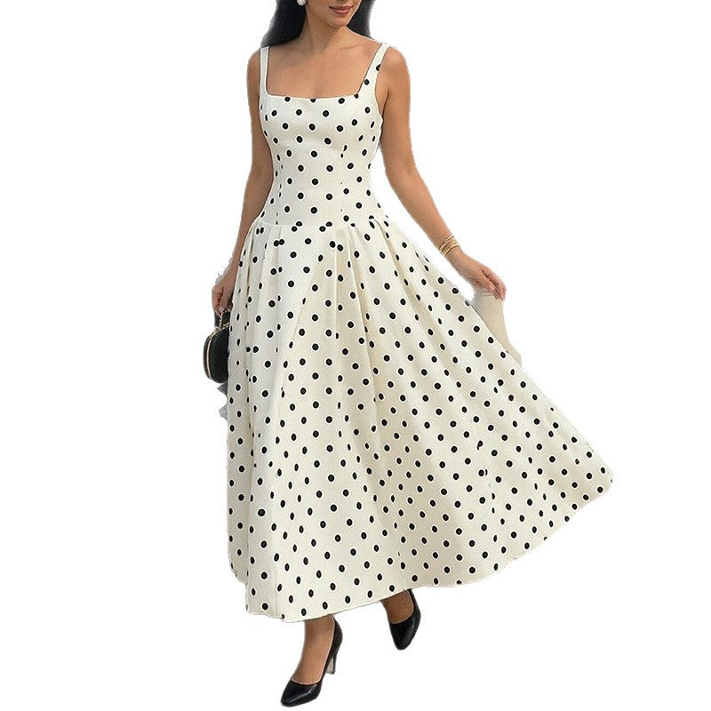 Kvinnor Elegant Prickig Maxi Klänning Mirla-Eva Jonsson