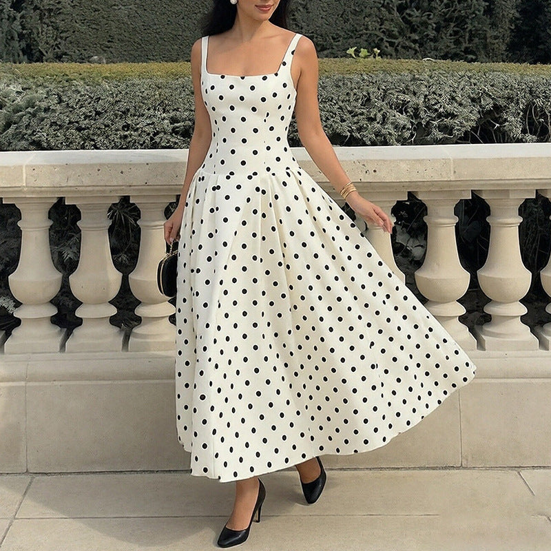 Kvinnor Elegant Prickig Maxi Klänning Mirla-Eva Jonsson