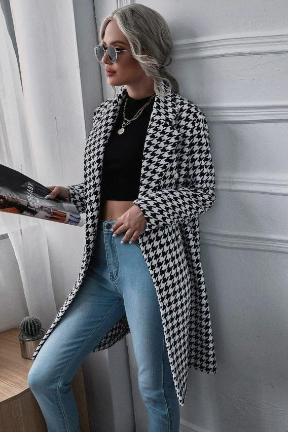 Kvinnor Elegant Rutig Ulljacka Mirla-Eva Jonsson
