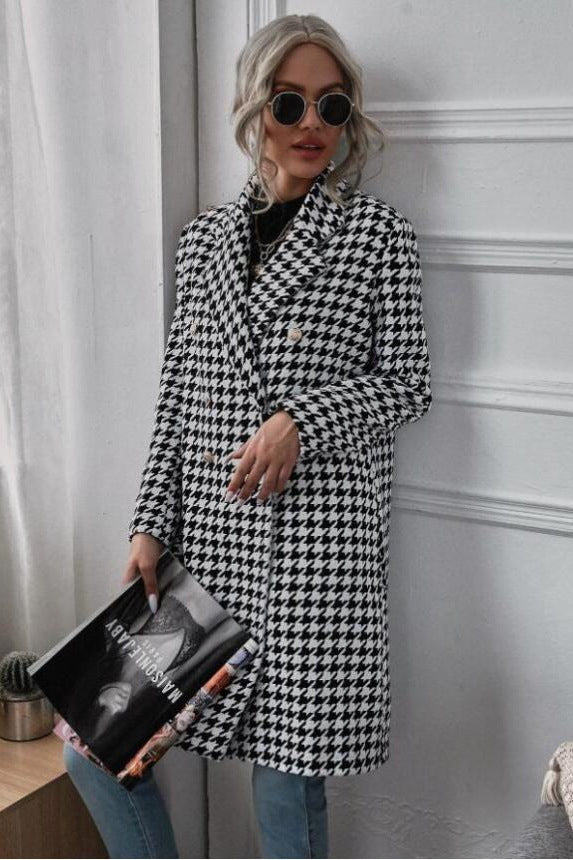 Kvinnor Elegant Rutig Ulljacka Mirla-Eva Jonsson