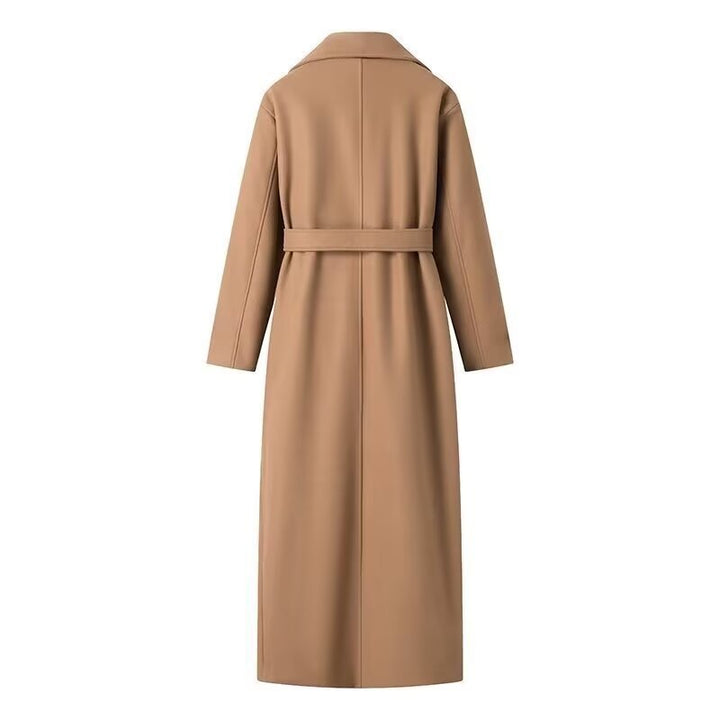 Kvinnor Elegant Trench Coat med Midjebälte och Dubbelknappslås Mirla-Eva Jonsson