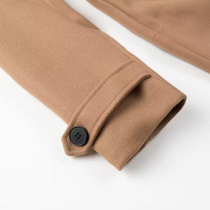 Kvinnor Elegant Trench Coat med Midjebälte och Dubbelknappslås Mirla-Eva Jonsson