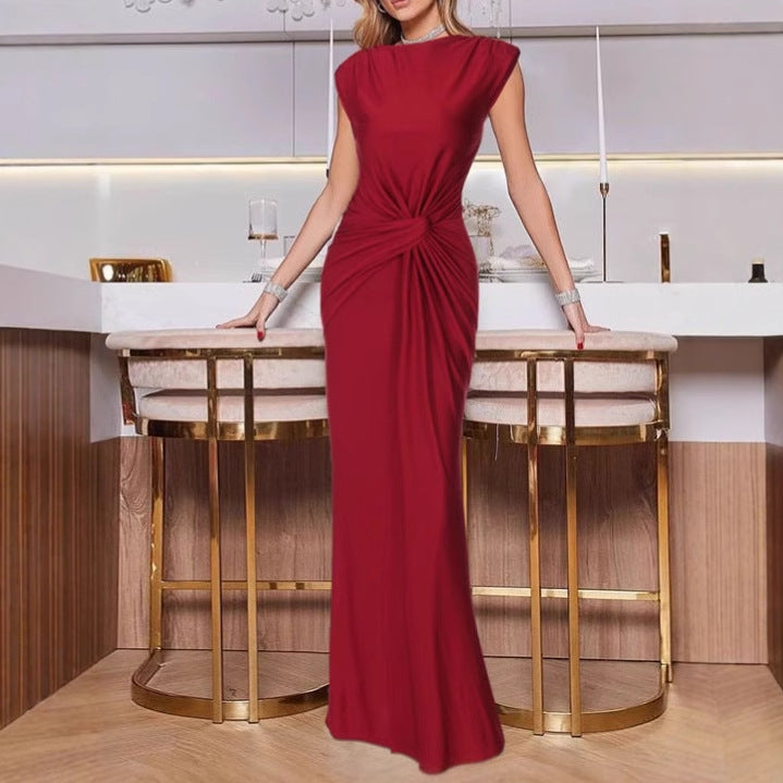 Kvinnor Elegant Wrap Maxiklänning med sidofrilldetalj Mirla-Eva Jonsson