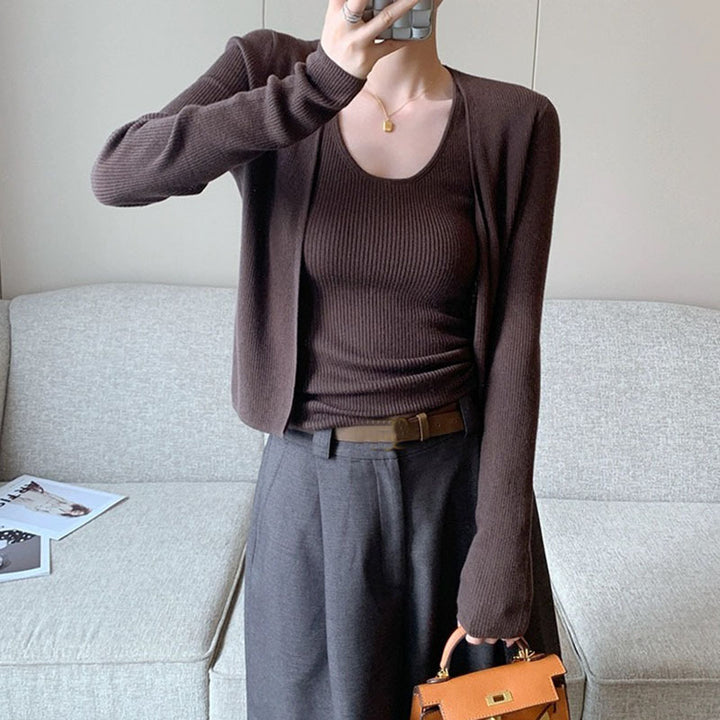 Kvinnor Elegant och bekväm cardigan i minimalistisk design Eva Jonsson-Eva Jonsson