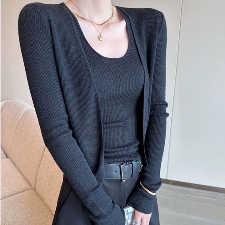 Kvinnor Elegant och bekväm cardigan i minimalistisk design Eva Jonsson-Eva Jonsson
