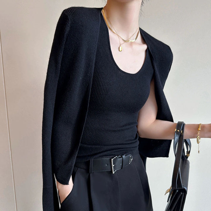 Kvinnor Elegant och bekväm cardigan i minimalistisk design Eva Jonsson-Eva Jonsson