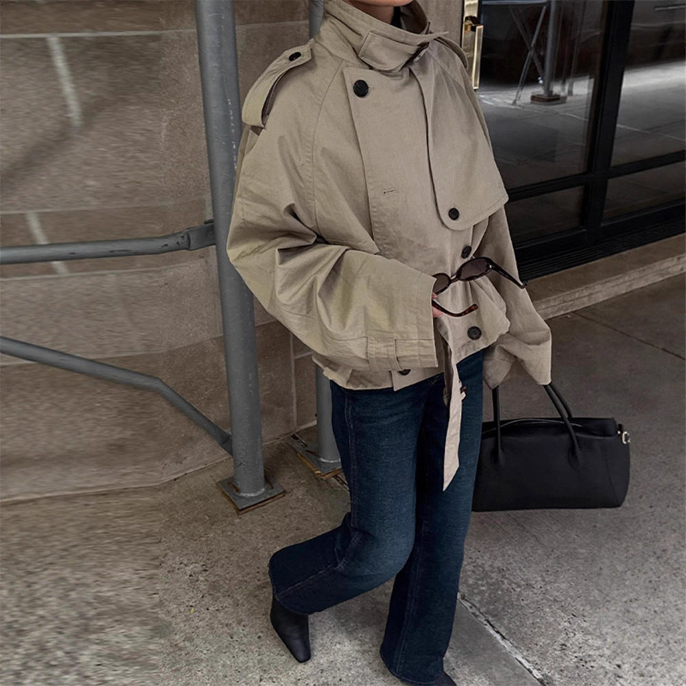 Kvinnor Fashionable oversized jacka med bälte Mirla-Eva Jonsson