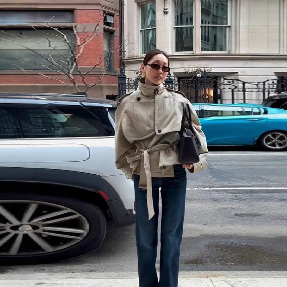 Kvinnor Fashionable oversized jacka med bälte Mirla-Eva Jonsson