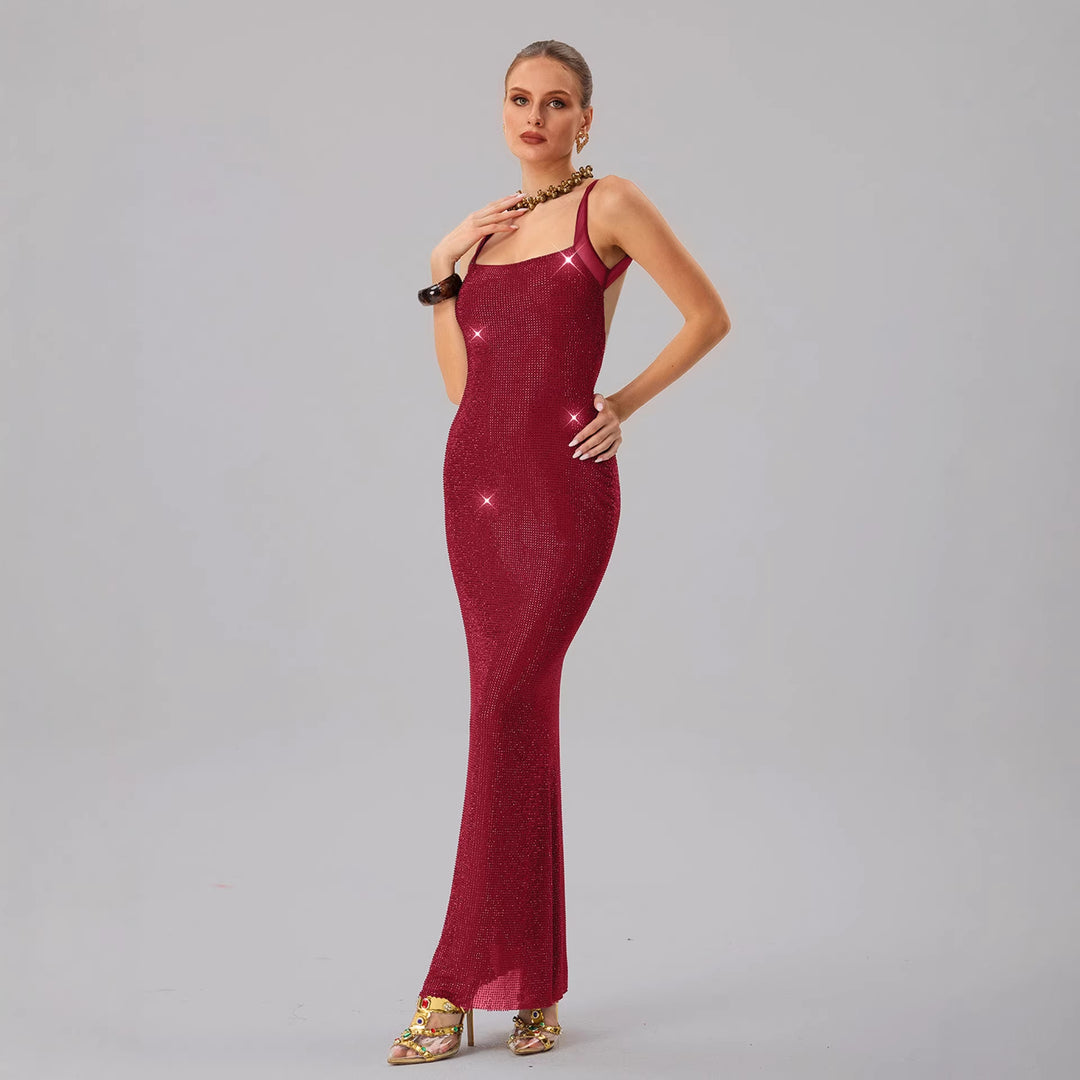 Kvinnor Glamorous Evening Dress med Glittrande Paillett och Åtsittande Silhuett Mirla-Eva Jonsson