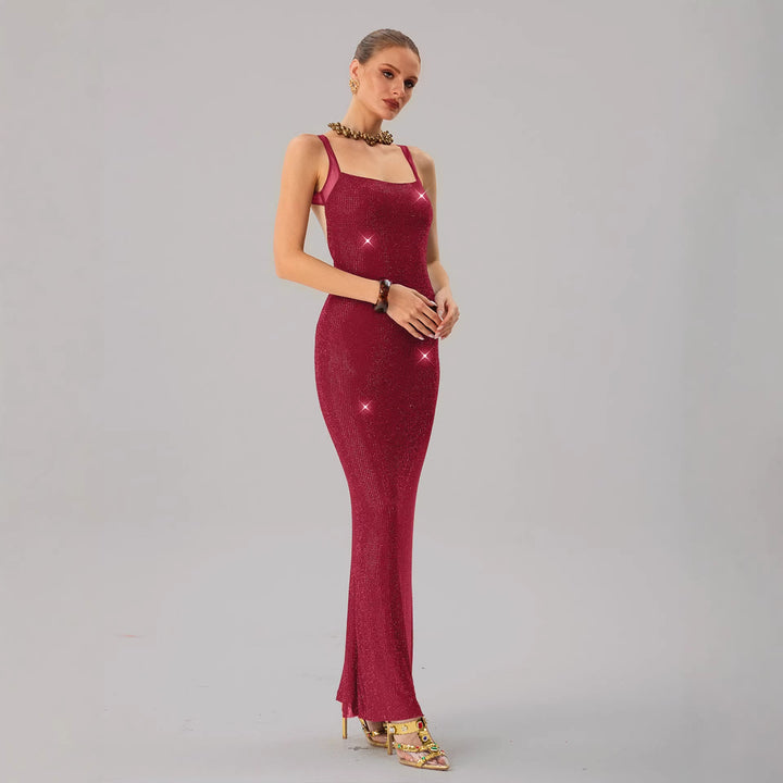 Kvinnor Glamorous Evening Dress med Glittrande Paillett och Åtsittande Silhuett Mirla-Eva Jonsson