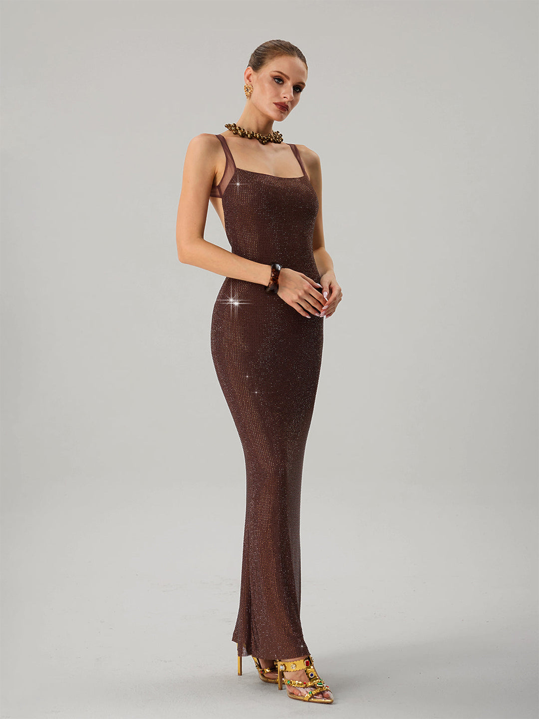 Kvinnor Glamorous Evening Dress med Glittrande Paillett och Åtsittande Silhuett Mirla-Eva Jonsson