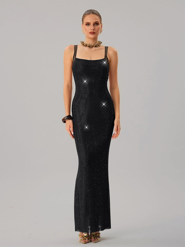 Kvinnor Glamorous Evening Dress med Glittrande Paillett och Åtsittande Silhuett Mirla-Eva Jonsson