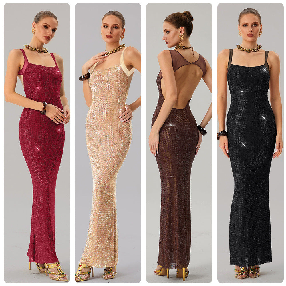 Kvinnor Glamorous Evening Dress med Glittrande Paillett och Åtsittande Silhuett Mirla-Eva Jonsson