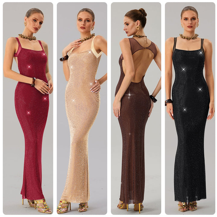 Kvinnor Glamorous Evening Dress med Glittrande Paillett och Åtsittande Silhuett Mirla-Eva Jonsson