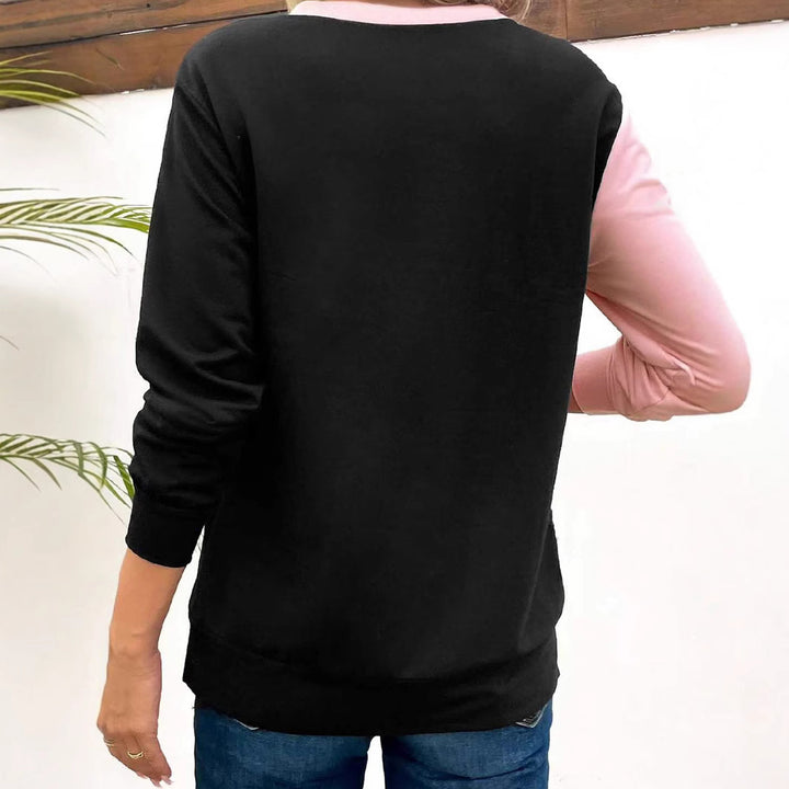 Kvinnor Glittrande Sweatshirt med asymmetrisk Färgdesign Mirla-Eva Jonsson