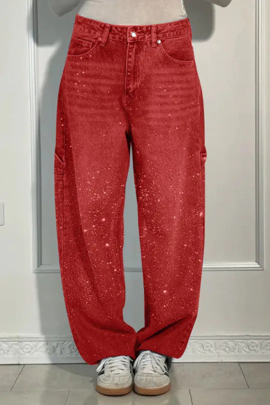 Kvinnor Glittriga Baggy Jeans Mirla-Eva Jonsson
