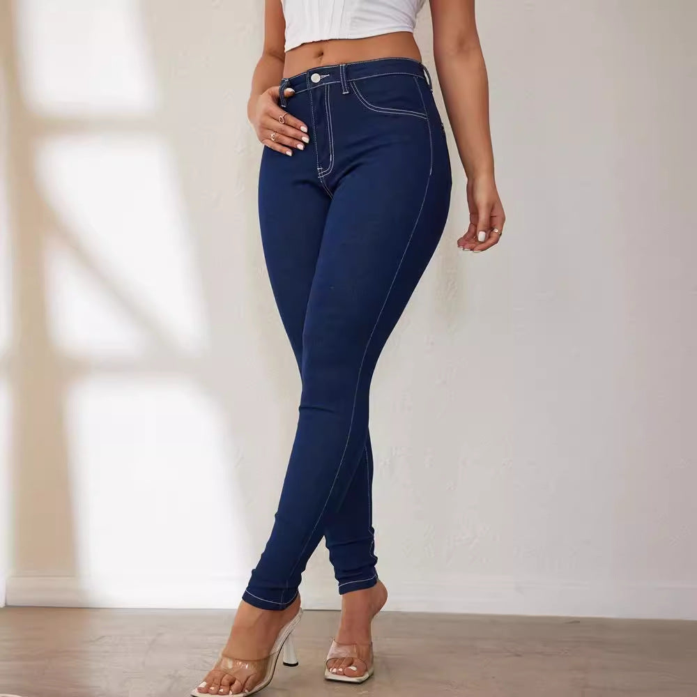 Kvinnor Höga midjan Skinny jeans med en figurnära skärning Mirla-Eva Jonsson