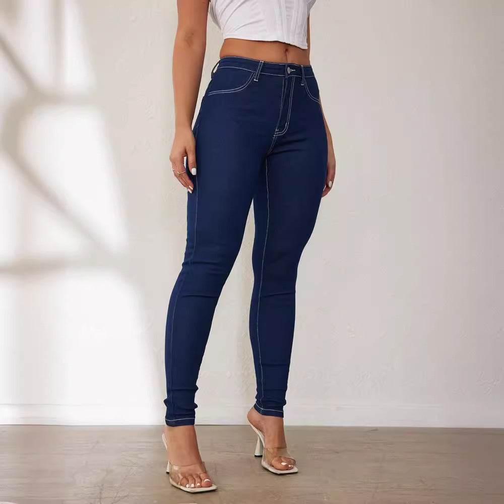 Kvinnor Höga midjan Skinny jeans med en figurnära skärning Mirla-Eva Jonsson